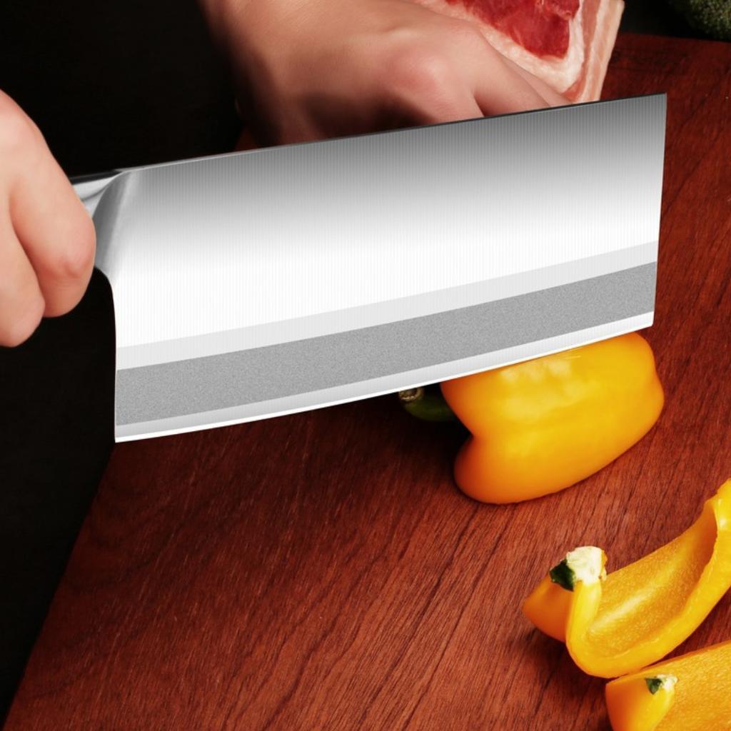 7.3 Inch Shibazi Cleaver Knife 3 Layers Clad Steel VG10 Blde Sharp Sharp Slicing Chopper Kitchen Knife Meat And Poultry Tools