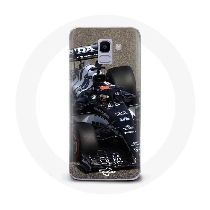 Case for Samsung Galaxy A6 2018 Formula 1 Yuki Tsunoda F1 Racing Driver Blue