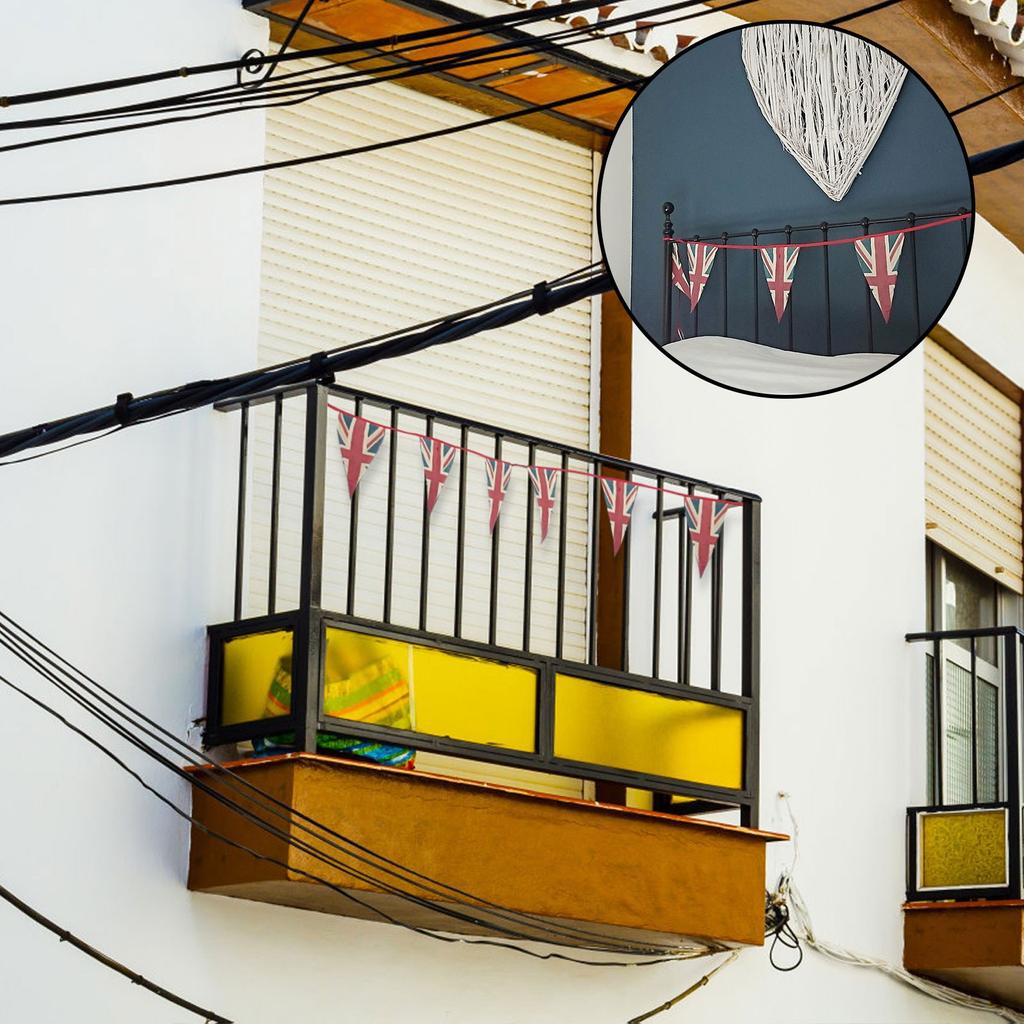 Queen's Jubilees Bunting Party Decoration 2022 Platinums Fabric Vintage Cloth Material Banner