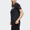 Adidas Футболка Essentials Linear Logo Color Block с коротким рукавом, женские топы, черный цвет FM5312