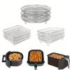 3-Layer Stainless Steel Air Fryer Accessory Set - Stackable, Perfect for Oven and Fryer, Dishwasher Washable, Perfect for Healthy Holiday Baking