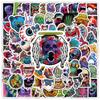 100 Cool and Colorful Skull Stickers, Decorated Luggage Notes, Handbooks, Desktop Waterproof Stickers for Children
