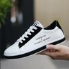 Fashion Men Leather Casual for Men Shoes Lace-up Sneakers Man Comfortable LeatNewn Fashion White Sneakers Walking