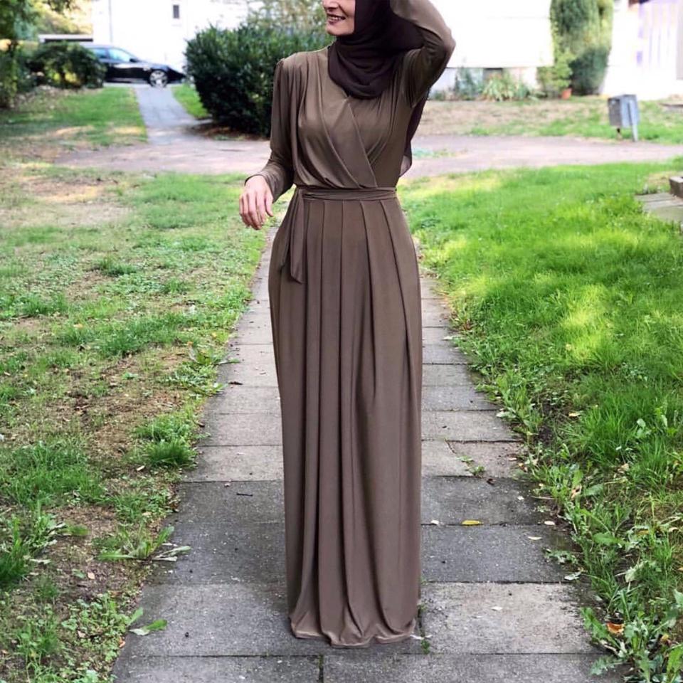 Женское мусульманское платье абайя, платье с высокой талией на Ближнем Востоке, музыкальное платье для Рамадана, элегантное клубное вечернее платье, женская исламская одежда