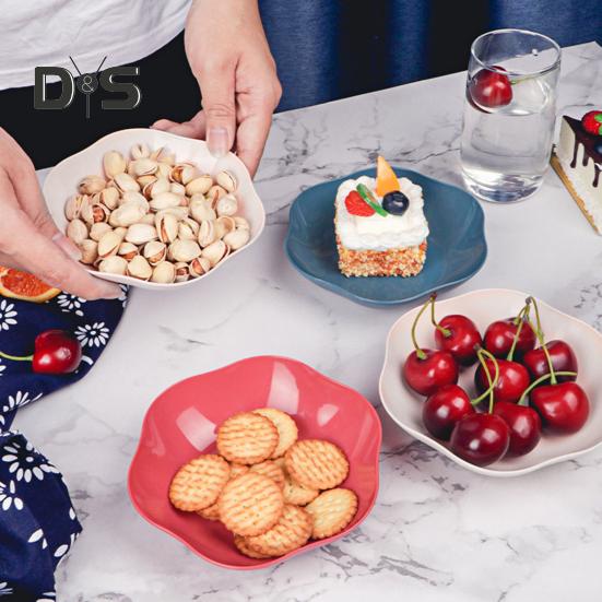 Fruit Plate Reusable Wear-resistant Plastic Anti-skid Snack Dish Bowl