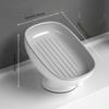 1pc Luxurious Adjustable Oval Soap Dish with Drain - Wall-Mounted, Anti-Slip, Removable Soap Tray for Bathroom