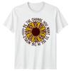Be The Change You Want Unisexs TShirt Sunflower Leopard Inspirational Birthday