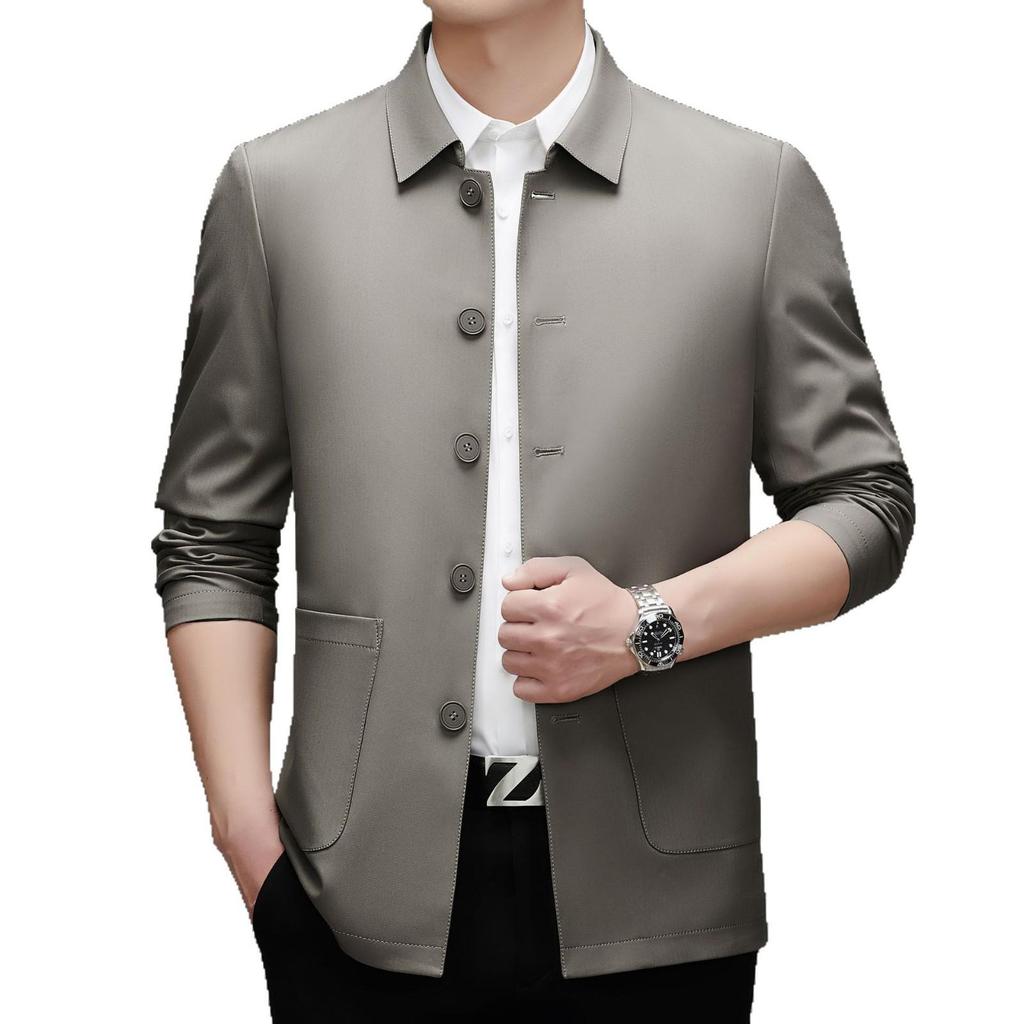 Men's Casual Spring & Autumn Business Jacket 2025 - Middle-aged Lapel Style
