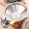Stainless Steel Funnels Wide Mouth Oil Flask Funnel with Detachable Filter Orange Juice Metal Funnel Portable Bar Kitchen Tools