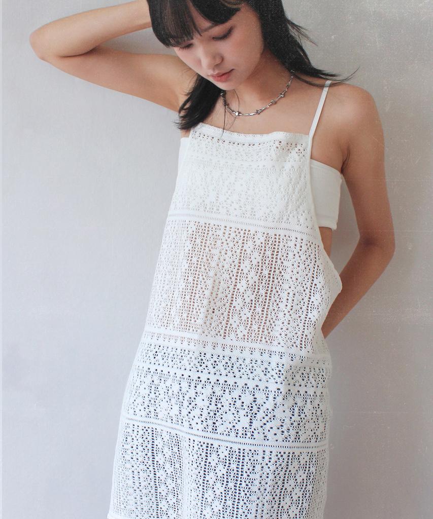 Кружевное платье-фартук RUBATI Marrakech Crochet_Белый