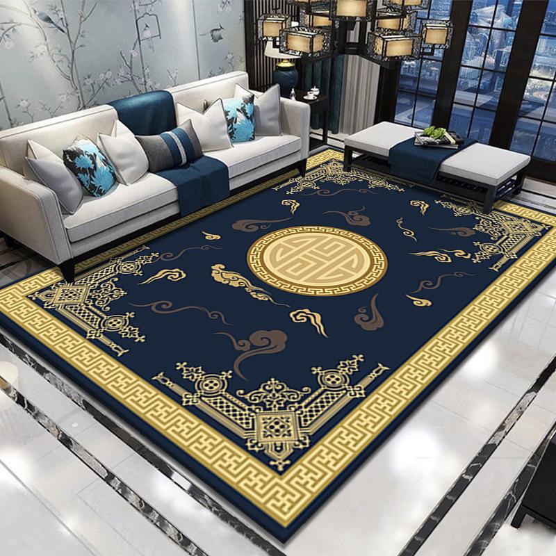 New Chinese-style Carpet Living Room Area Rug Non-slip 3D Printing Office Coffee Table Floor Mat Home Bedroom Study Floor Mats