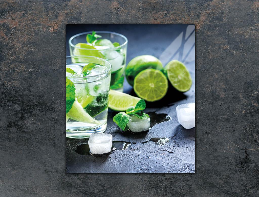 SZKLANA DESKA DO KROJENIA 45x52 LIMONKA