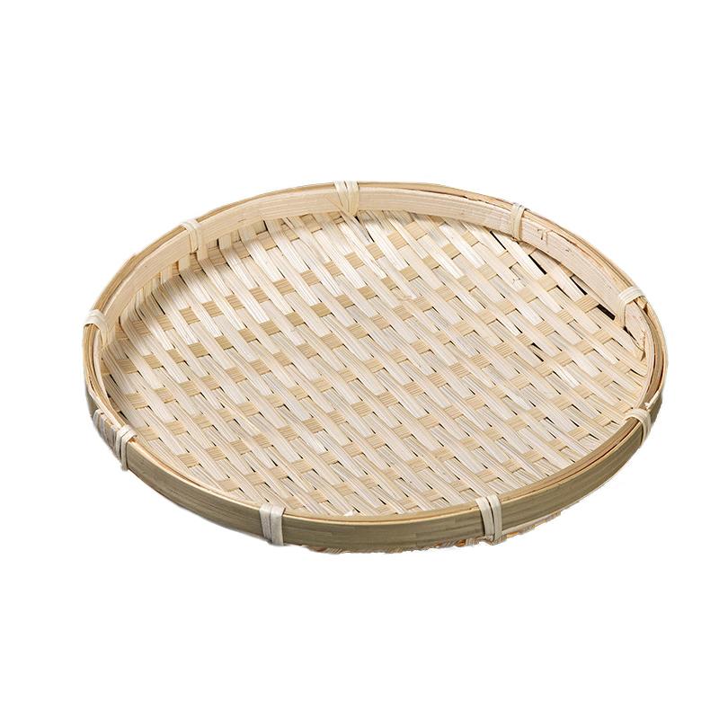 Круглая тарелка Мини круглый совок креативный поднос для конфет и закусок маленький плетеный из бамбука бытовые изделия ручной работы из бамбука поднос для димсамов