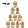 10Pcs MK8 Extruder Nozzle for 3D Printer 1.75mm0.6mm Brass
