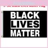 Прочный черный флаг 'Black Lives Matter' размером 3x5 футов с яркими цветами для использования на улице и в помещении