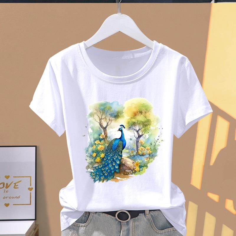 (Osiyo o'lchami) Grafikli futbolka T Kiyim Kundalik Moda Print Ayollar Kundalik Ayollar Topi Gul 90-yillar Yoqimli Uslub Qisqa Yengli Futbolka