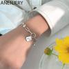 GOOD LUCK Bracelet for Women Geometric Square Disc Thai Silver Bracelet Birthday Gift