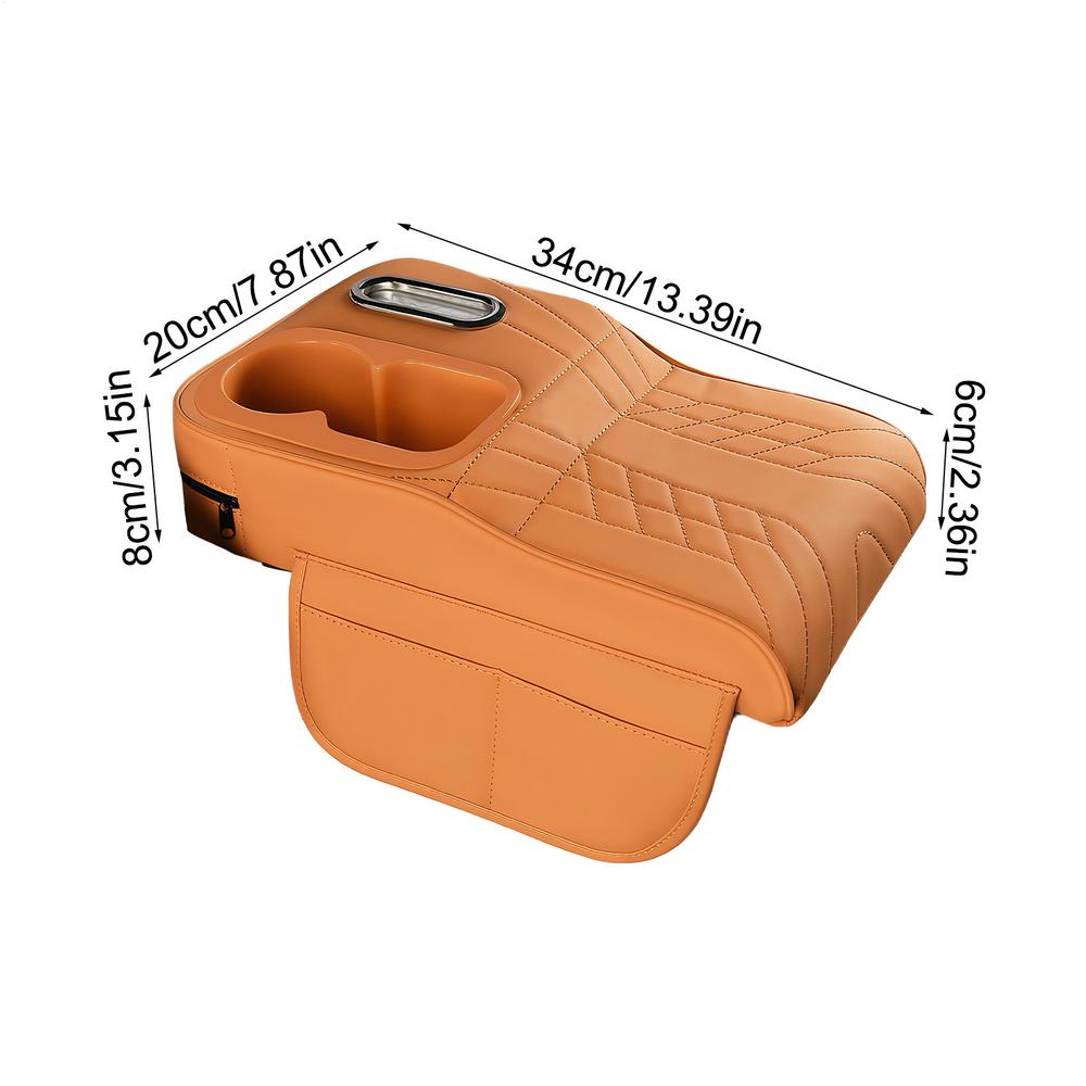 4 In 1 Car Armrest Box Height Pad Seat Middle Storage Multifunctional Tissue Box Water Cup Holder Storage Bag Armrest Pad
