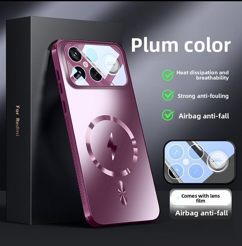 Для Xiaomi POCO F8 Ultra Чехол Жесткий Матовый Магнитный Беспроводная зарядка Защита Камеры Задняя Крышка Для POCO F8 F7 Pro f7Ultra Корпус