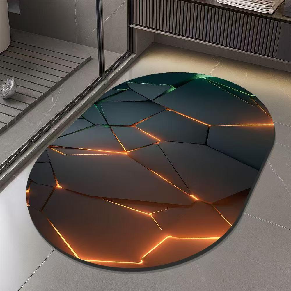 Черный коврик для ванной из диатомовой земли - Влаговпитывающий, Нескользящий, Износостойкий.