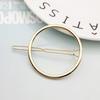 Gold Round Barrettes Circle Geometric Hairpin Fashion Metal Hair Clips  Girls