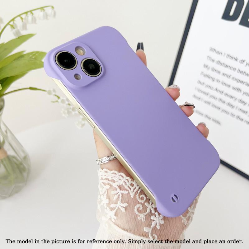 Solid Candy Color Skin Friendly Frameless Phone Case For Xiaomi 15 14 13 12 Pro Ultra Lite Anti-Fingerprints Shockproof Hard PC Matte Cover