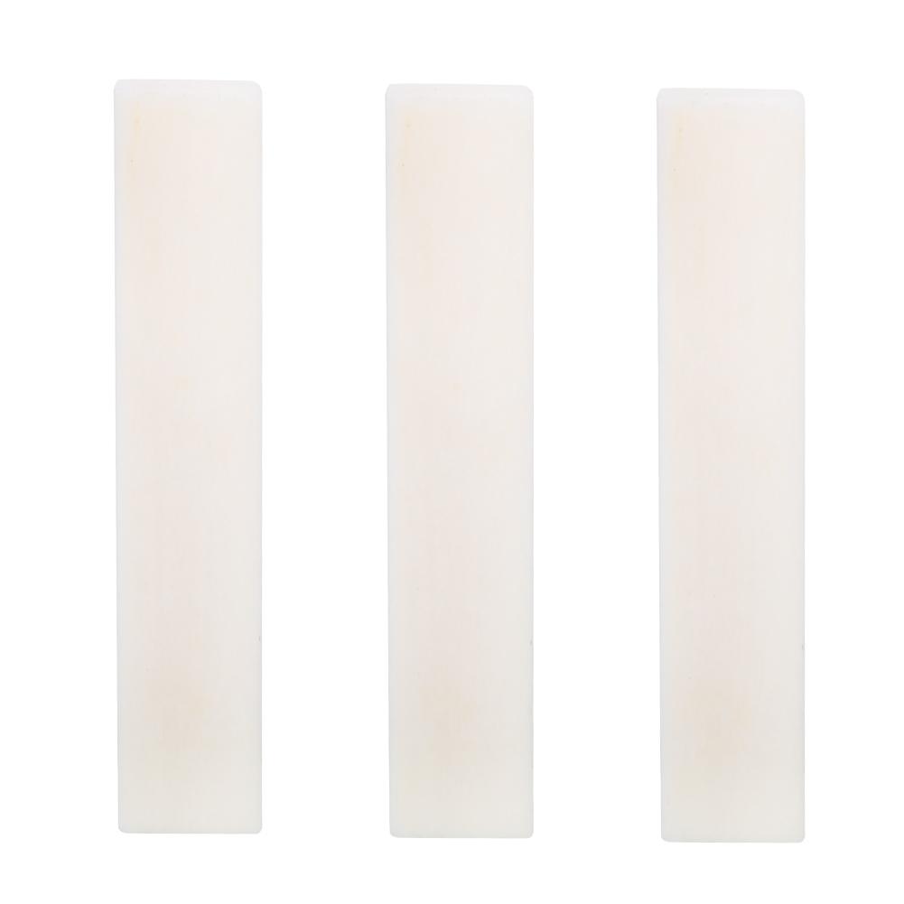 3Pcs DIY Blank Buffalo Bone Nut String Pillow for Classical Electric Acoustic Guitar 52x6x10mm