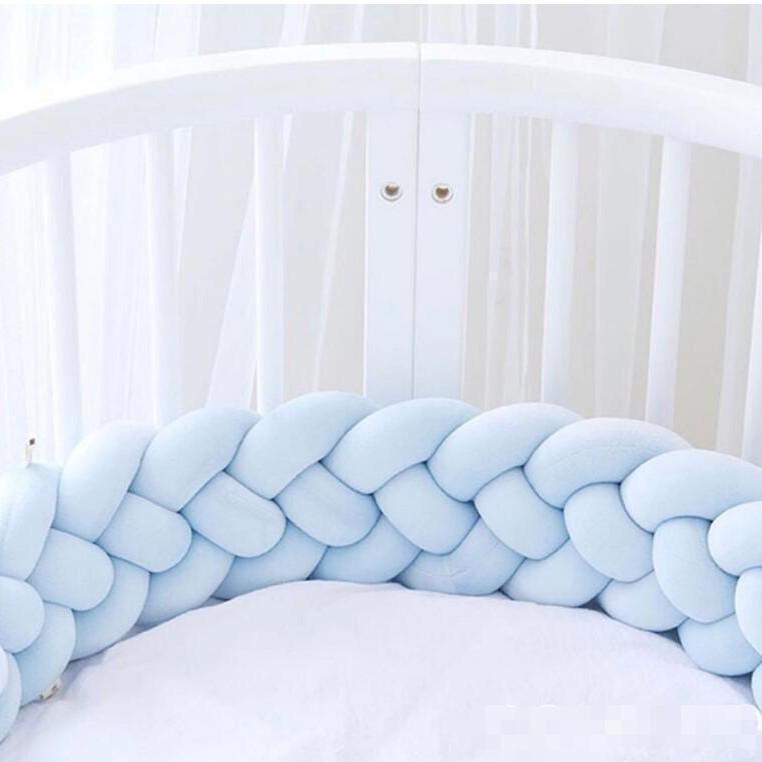 Датская вязаная подушка-узел, заплетенная из четырех прядей – Защитный бортик для кровати от ударов для детской комнаты