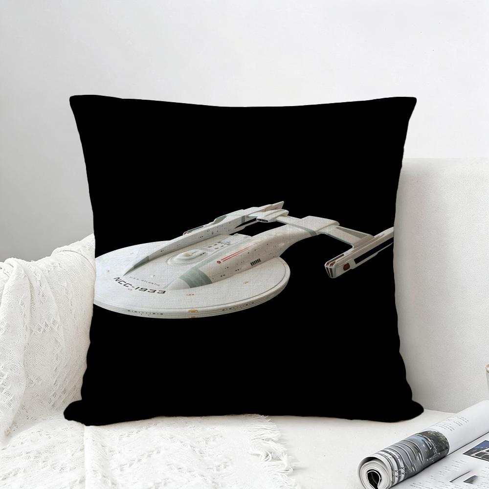 TV Series Star Trek Ship Cushion Cover Natural Linen Pillowcase Set AllinOne Decor for Sofa Bedroom Chair