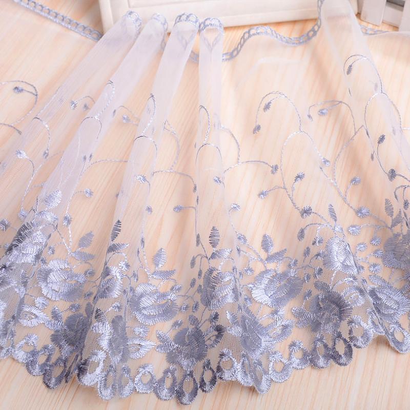 25 см вышитое кружево изысканная юбка для штор своими руками сетчатая марля 15 ярдов розовые цветы листья для бахромы шторы отделка декор