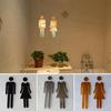 MEN & WOMEN Toilet Sign Stickers Bathroom Restroom Wall Indicator Plaque Home