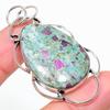 Подвеска из серебра 925 пробы Ruby Fuchsite, созданная в лаборатории вручную, 2,36 дюйма P6s44