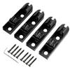 Musiclily Pro 15.5mm Single Bass Bridge for 4-String Electric Bass, Black (Set of 4)