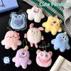 Stuffed Animal Plush Keychain Creative Cartoon Doll Little Monster Girl Funny Toy Bag Pendant Key Ring Gifts