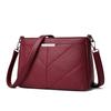 Mother Bag Female Bag Multi-layer Shoulder Bag Messenger Bag Simple PU Soft Leather Small Bag