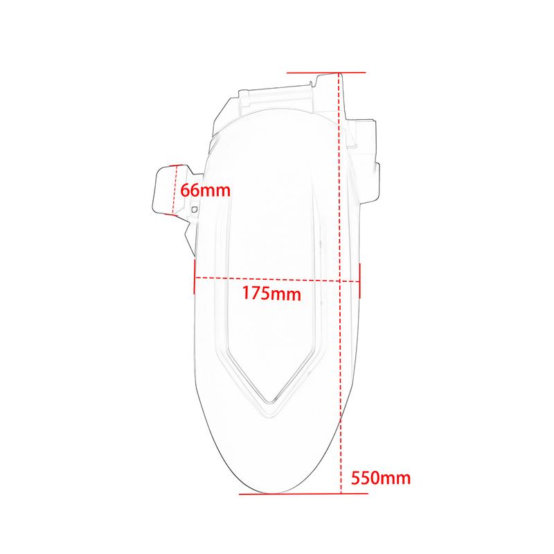 For ZONTES 368G G368 368 G 2024 2025 Mid Mudguard Wheel Cover Black Rear Fender Mudguard Wheel Hugger Splash Guard Motorcycle