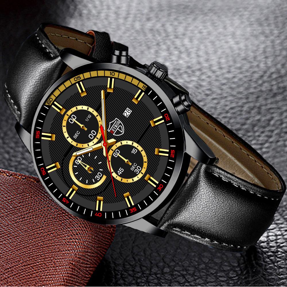 Fashion Calendar Watch Men's Watch Quartz Watch Men's Leather Watch Casual Watch Sports Watch Student Watch Men's