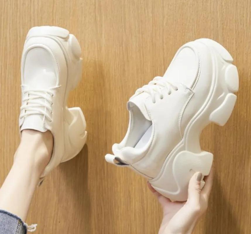 7,5 см полностью из натуральной коровьей кожи черные кроссовки на платформе на танкетке женские модные осенне-весенние повседневные женские мокасины женская обувь