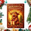 Family Fun Christmas Activities 3D Highland Cow Advent Calendar, 24-Day PVC Figure Countdown Ornament Set, Creative Unique Tree Hanging Decor,