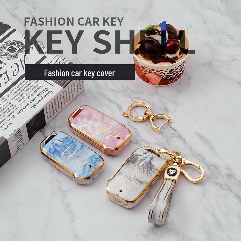 Нефритовый чехол для ключа с золотой инкрустацией для 22 моделей Kia: Противоударный, Стильный для мужчин и женщин