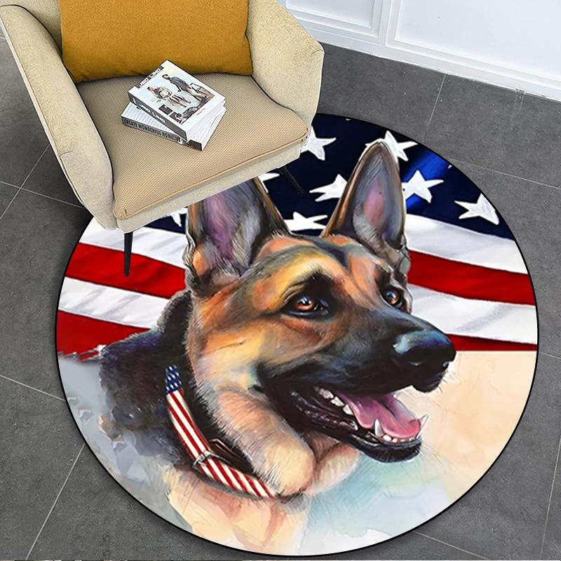 Animal 1424 Circular Rug - Office Decorative Carpet For Living Room Bedroom Door Mat Floor Rug Computer Chair Area Rug