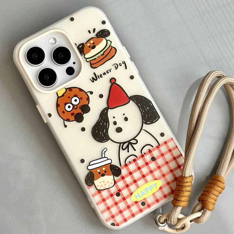 Zhitai Mobile Case for iPhone 11 to 15 Pro Max with Hand Strap, Jelly Skin Design for Women