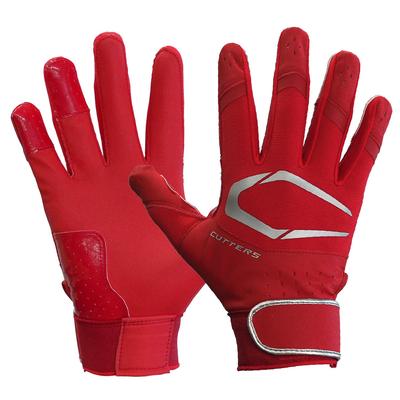 ПЕРЧАТКИ CUTTERS B353 Prime Hero для отбивания, размер 3.0, амбидекстровые, Бейсбол/Софтбол, Маленький, Красный/Серебристый