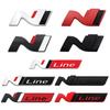 CMQW3 Car 3D Metal Sticker For Hyundai Avante Elantra N Sonata N Line Veloster KONA i30 Fastback Trunk Badge Fender Trim Logo Decorate