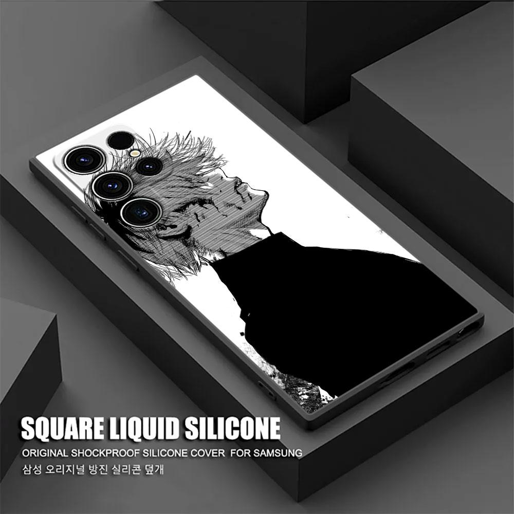 Tokyo Anime Ghouls Black Art Phone Case For Samsung Galaxy S24 Ultra Cases S23 S21 S20 FE S22 9 Plus Note 20 Ultra Silicon Cover