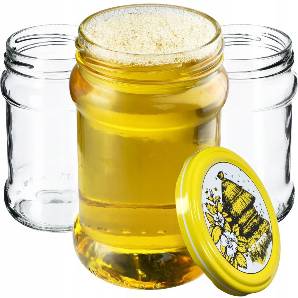 KADAX Seno Preserve Jars 315ml 10pcs 66mm + Lids "Red Peas"