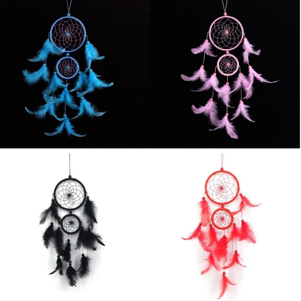 Style Catching Up Handmade Tapestry Dream Catcher Feather Weaving Wind Chimes Feathers Wall Hanging