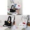 Hello Kitty Plush Tote Bag With Zipper Closure For Daily Casual Wear