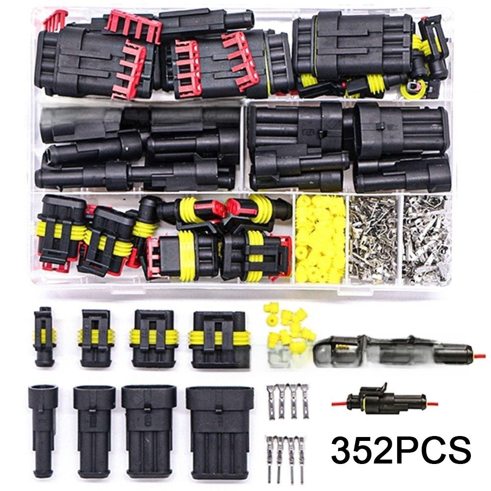 1/2/3/4 Pin Waterproof Connector Kit 300V 12V Waterproof Design Wire Harness Plug Male And Female Pair
