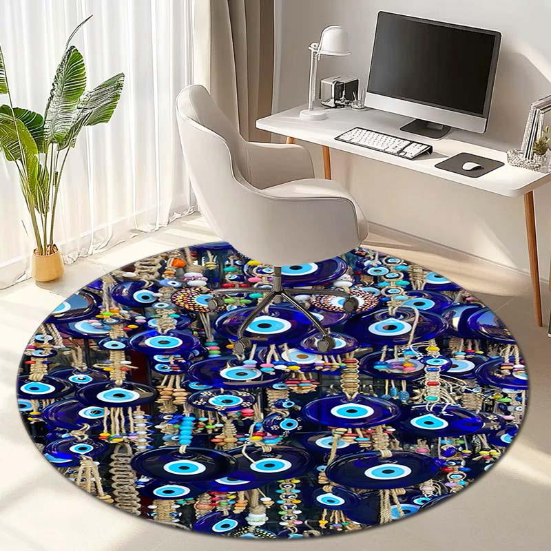 Mystic Eye Mandala Art Round Rug Home Soft Decorative Anti Slip Yoga Table And Chair Mat Carpet Outdoor Floor Mat Carpet S3